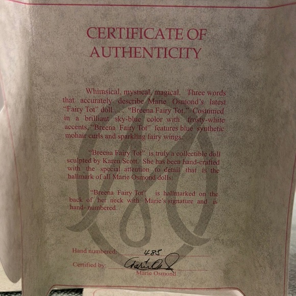 Marie Osmond Breena Fairy Tot - Picture 3 of 5
